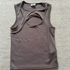 Cotton On Brown Cutout Tank Top